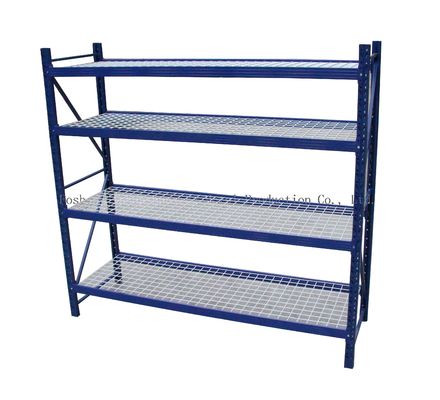 1880mm Panjang 600mm Lebar Rak Penyimpanan Gudang Warna Biru