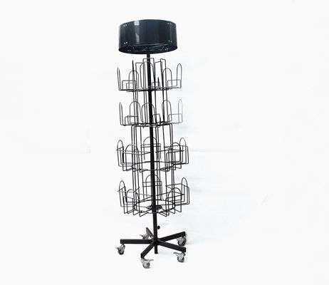 524mm Panjang 1708mm Tinggi Rotating Literature Rack, Spinner Book Rack 360 Derajat