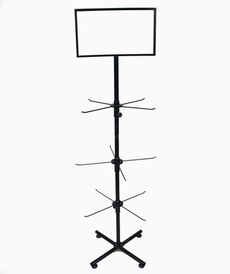 3 Tingkatan 550mm Lebar Rak Display Berputar Tinggi 1780mm Untuk Kasus Telepon
