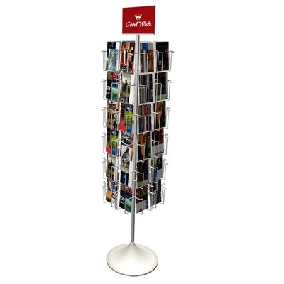 Pencetakan Logo Kustom Tinggi 1650mm Rotating Display Rack TUV Approval