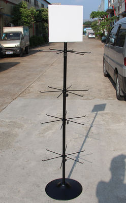 Pemasangan Mudah TUV Rotating Floor Display Stand Untuk Supermarket