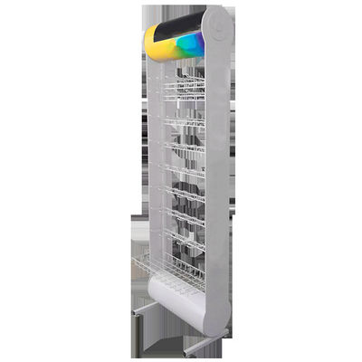 Rak Display Baterai Warna Putih Kustom Gaya Modern 600 * 355 * 2030mm