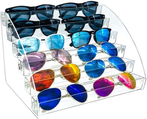 Dudukan Meja Kacamata Display Stand Clear Eyewear Storage Tray 6 Layer