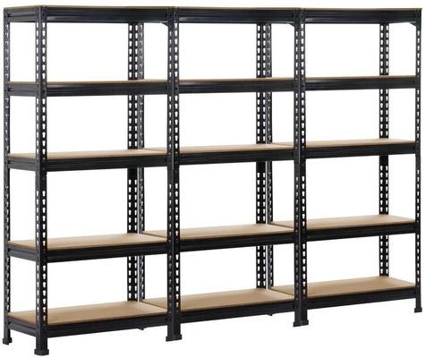 3 Pack Heavy Duty 5 Tier Gudang Rak Penyimpanan Unit Rak Garasi Dapat Disesuaikan 59&quot; H
