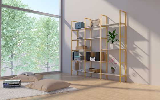 12 Rak Rak Buku Sudut Tangga Industri Dengan 4 Tier Display Shelf Storage Organizer