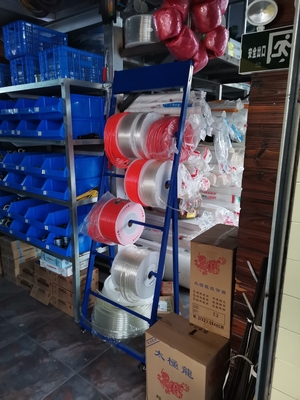 Rak Display Ritel 50kg / Lapisan Baja 4 Tiers Cable Coil Display Rack