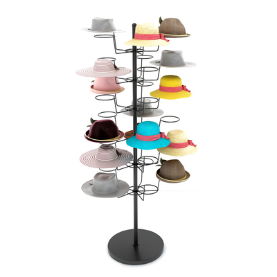 6 Ban Helm Rak Display Lantai Logam Topi Tampilan Berdiri untuk Topi Matahari Ibu Bayi Topi Fedora