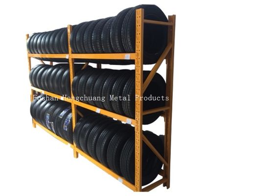 Rak Display Ban Mobil Penyimpanan Baja Kustom, rak display penyimpanan gudang dengan tiga rak