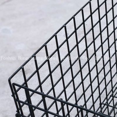 Pusat perbelanjaan troli sangkar logam portabel sederhana desain modern dengan roda troli kandang penyimpanan bantal troli