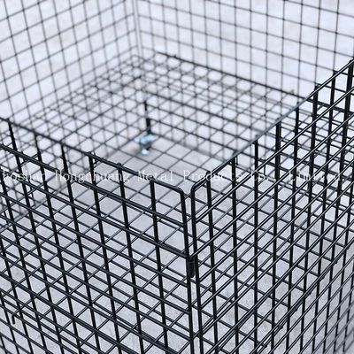 Pusat perbelanjaan troli sangkar logam portabel sederhana desain modern dengan roda troli kandang penyimpanan bantal troli