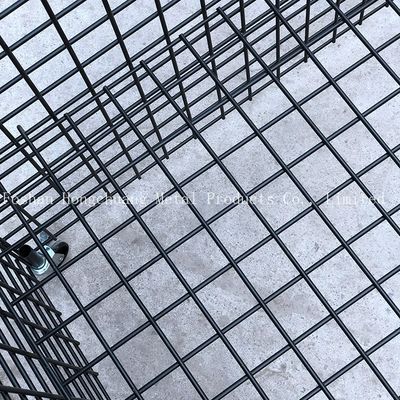 Pusat perbelanjaan troli sangkar logam portabel sederhana desain modern dengan roda troli kandang penyimpanan bantal troli
