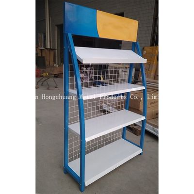 Gaya Modernisasi Rak Display Mobil Aksesoris H850mm Dengan Warna Biru