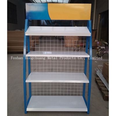 Gaya Modernisasi Rak Display Mobil Aksesoris H850mm Dengan Warna Biru