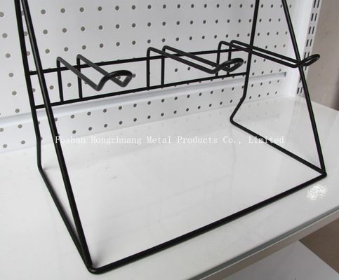 Rak Display Baterai H500mm W310mm Hitam, Rak Alat Dinding Garasi Pegboard