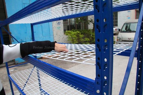 1880mm Panjang 600mm Lebar Rak Penyimpanan Gudang Warna Biru