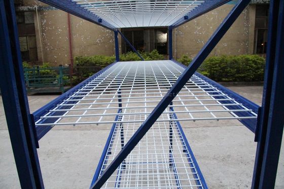 1880mm Panjang 600mm Lebar Rak Penyimpanan Gudang Warna Biru