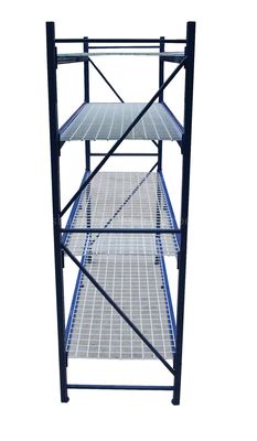 1880mm Panjang 600mm Lebar Rak Penyimpanan Gudang Warna Biru
