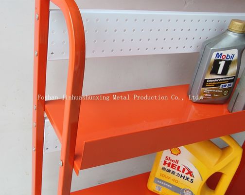 3 Tier TUV Approval Metal Oil Display Stand Untuk Minyak Pelumas Per Lantai