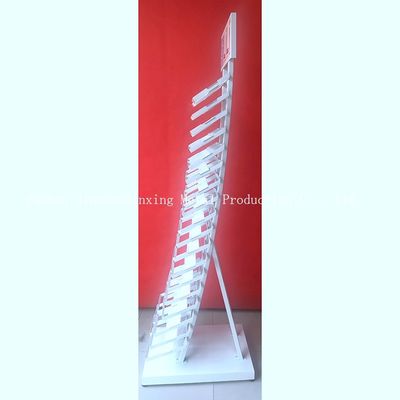 2050mm Tinggi 320 * 480 mm Rak Display Sampel, Rak Display Kaca Dengan Putih