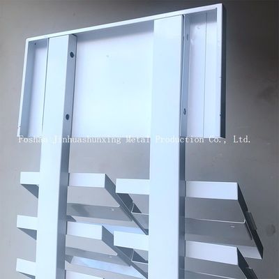 2050mm Tinggi 320 * 480 mm Rak Display Sampel, Rak Display Kaca Dengan Putih