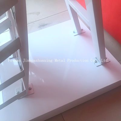 2050mm Tinggi 320 * 480 mm Rak Display Sampel, Rak Display Kaca Dengan Putih