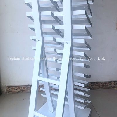 2050mm Tinggi 320 * 480 mm Rak Display Sampel, Rak Display Kaca Dengan Putih