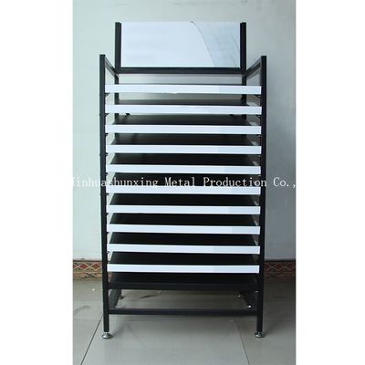 Lebar 484mm Panjang Rak Display Majalah Logam 620mm, Rak Display Jurnal Berdiri Sendiri