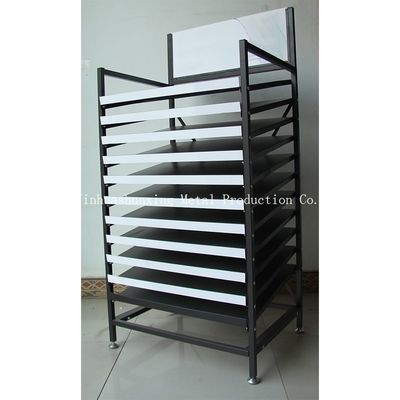 Lebar 484mm Panjang Rak Display Majalah Logam 620mm, Rak Display Jurnal Berdiri Sendiri