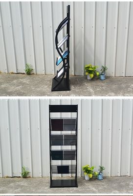 H1500mm L480mm empat ban Majalah Logam, Rak Display koran  Untuk Toko Buku, Iklan