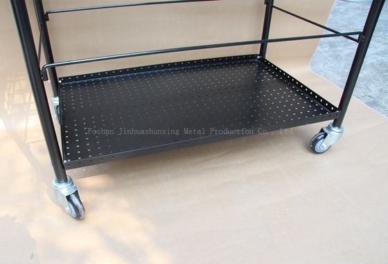800mm Tinggi 370mm Lebar Rak Penyimpanan Peralatan Olahraga Ballport 325 Bola Tenis Pengajaran Keranjang, Warna Hitam