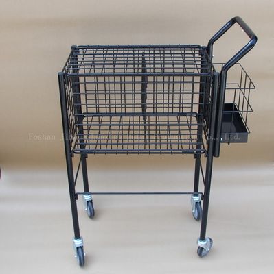 panjang 600mm Tinggi 800mm Troli Belanja 4 Roda, Kereta Bola Tenis TUV menyetujui