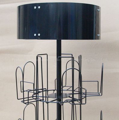 524mm Panjang 1708mm Tinggi Rotating Literature Rack, Spinner Book Rack 360 Derajat