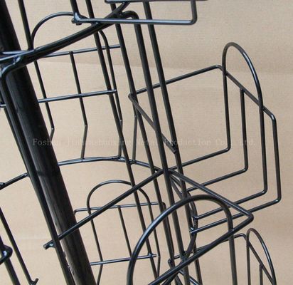 524mm Panjang 1708mm Tinggi Rotating Literature Rack, Spinner Book Rack 360 Derajat