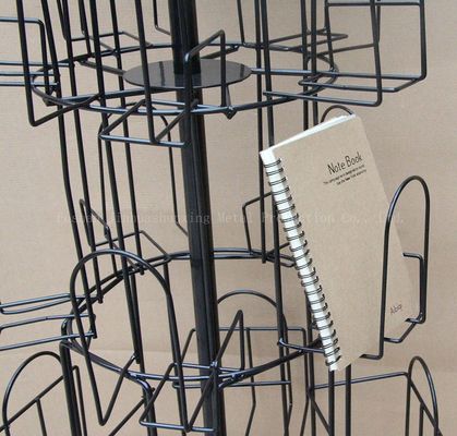 524mm Panjang 1708mm Tinggi Rotating Literature Rack, Spinner Book Rack 360 Derajat