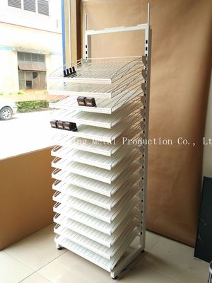 Rak Display Kosmetik 15 Lapisan W475mm H2035mm Untuk Cat Kuku