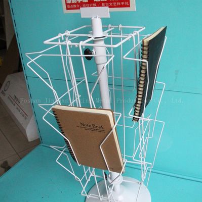H650mm L200mm Rotating Greeting Card Display, Rotating Magazine Stand untuk buku