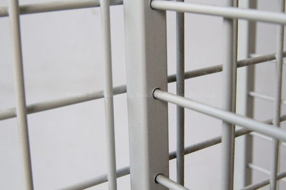 Removeale 1650mm High 600mm Long Rotating Display Rack White Wire