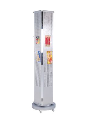 Tinggi 1720mm Lebar Pemegang Brosur Berputar 270mm Untuk Toko Eceran
