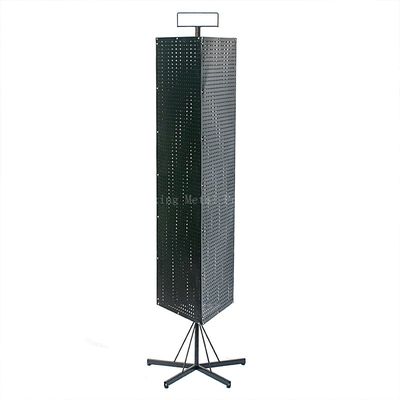 42mm Lebar 165mm Tinggi Perhiasan Pegboard Display Pemegang Brosur Berputar Tiga Sisi, Rak Display Supermarket