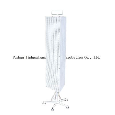 42mm Lebar 165mm Tinggi Perhiasan Pegboard Display Pemegang Brosur Berputar Tiga Sisi, Rak Display Supermarket