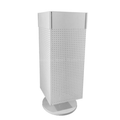 540mm Panjang 1440mm Tinggi Rotating Display Rack, Rotating Pegboard Display Empat Sisi