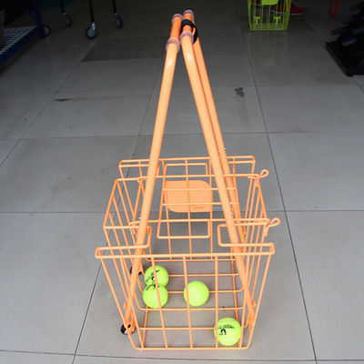 Rak Penyimpanan Peralatan Olahraga Lipat 300mm Lebar 350mm Panjang Kereta Pengajaran Tenis, Kapasitas Bola Besar