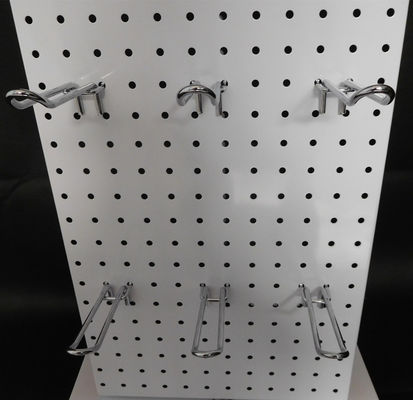 Logo Disesuaikan 380mm Lebar 589mm Tinggi Alat Pegboard Rack Floor Standing