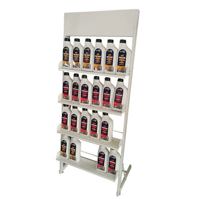 Rak display produk Putih Tinggi 1500mm Kedalaman 300mm Rak Display Untuk Toko Eceran