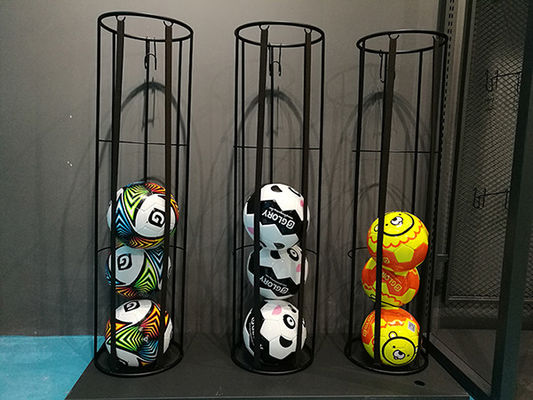 Floor Standing H1020mm W270mm Garasi Penyimpanan Bola Olahraga, Rak Penyimpanan Basket Vertikal