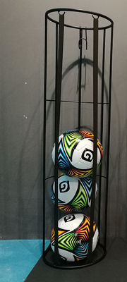 Floor Standing H1020mm W270mm Garasi Penyimpanan Bola Olahraga, Rak Penyimpanan Basket Vertikal