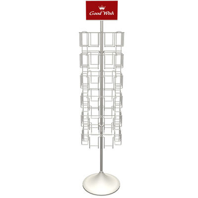 Pencetakan Logo Kustom Tinggi 1650mm Rotating Display Rack TUV Approval