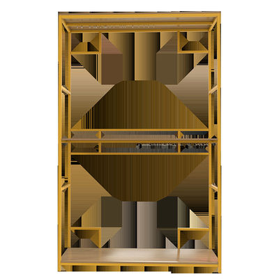 Lapisan Ganda 255mm Kedalaman 407mm Tinggi Rak Pakaian Organizer Rak Display dengan kunci