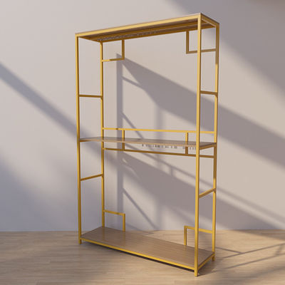 Lapisan Ganda 255mm Kedalaman 407mm Tinggi Rak Pakaian Organizer Rak Display dengan kunci