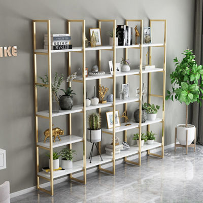 Tinggi Nordic 1800mm Panjang 2500mm Rak Besi Dan Kayu Untuk Toko Kuku
